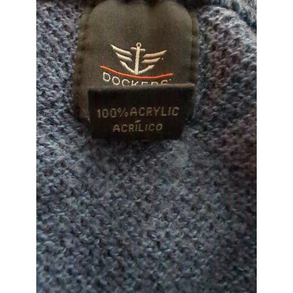 DOCKERS Blue Ombre Striped Lightweight Qtr Zip Pullover Knit Sweater Men's Siz S - Picture 5 of 5